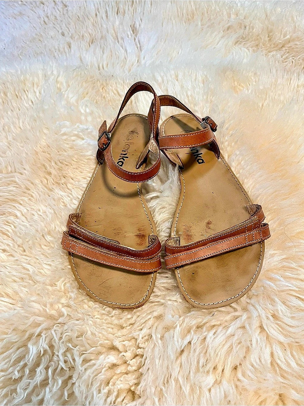 Be Lenka Barefoot Women's Brown Strappy Sandals EU 40 (9-9.5)